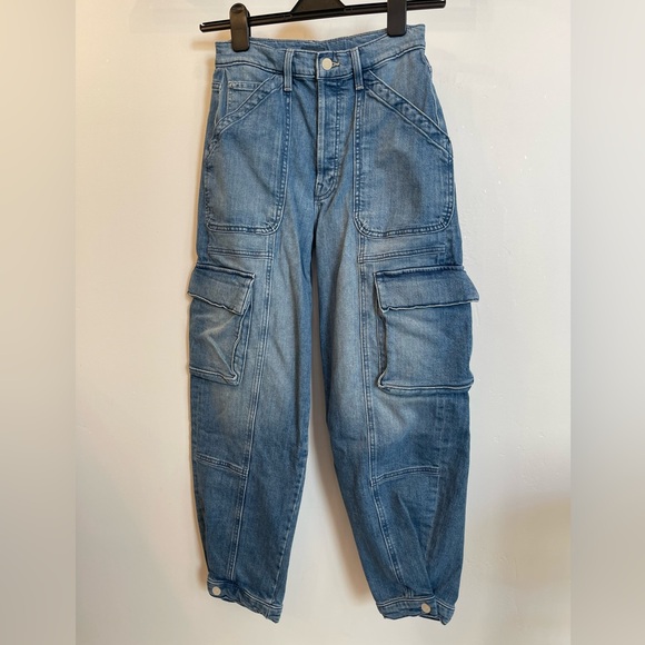 MOTHER Denim - Mother Denim jeans, The Curbside Cargo Flood in Herbal Remedy high rise size 27